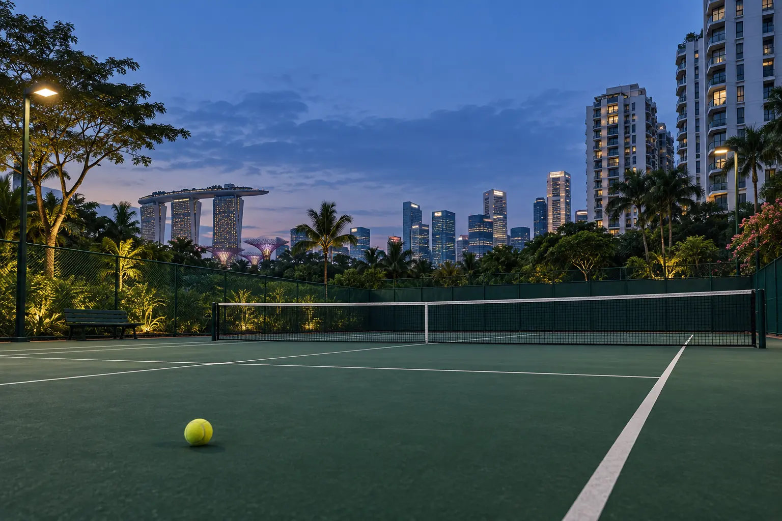 Singapore tennis court, cover image for Singapore Singles Ladder